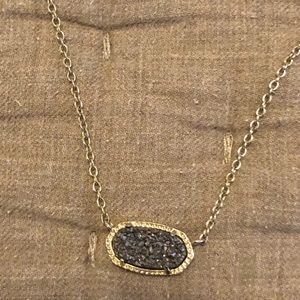 KENDRA SCOTT Elisa Gold Pendant Necklace in Platinum Drusy